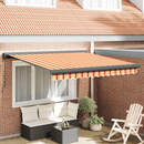vidaXL Behúzható napellenző Sárga és narancs 350 x 250 cm