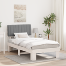 vidaXL Ágykeret Kárpitozott Fejtámlával Világosszürke 100 x 200 cm