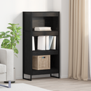 vidaXL Könyvespolc Fekete tölgy 60 x 30 x 121 cm Faanyag