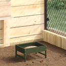 vidaXL Madár Etető Olajzöld 80 x 28 x 13.5 cm Hidegen Hengerelt Acél