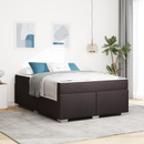 vidaXL Ágykeret matracmal Sötét Barna 160 x 200 cm szövet