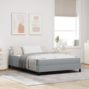 vidaXL Boxrugós ágy matracmal Világosszürke 140 x 190 cm szövet