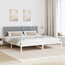 vidaXL Ágykeret Kárpitozott Fejtámlával fejtámlával Fehér 200 x 200 cm
