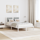 vidaXL Ágykeret fejtámlával Világosszürke 120 x 190 cm Tömör fenyőfa