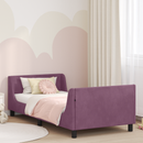 vidaXL Gyerekágy kerettel fejtámlával Lila 80 x 200 cm Bársony