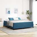 vidaXL Ágykeret matracmal Sötét kék 180 x 200 cm szövet