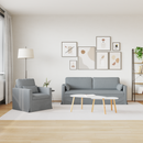 vidaXL Kanapé Szett 2 pcs Világosszürke 198 x 78 x 80 cm szövet