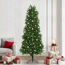 vidaXL Karácsonyfa 300 LED-del állvánnyal Zöld 240 cm PE