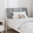 vidaXL Kárpitozott fejtámla Világosszürke 90 cm Tömör fenyőfa