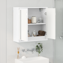 vidaXL Fürdőszobai tükörszekrény ajtóval Fehér 60 x 20 x 60 cm Faanyag