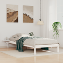 vidaXL Ágykeret éjjeliszekrényekkel Fehér 80 x 220 cm Tömör fenyőfa