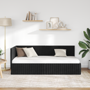 vidaXL Sarokágy keret fejtámlával Fekete 90 cm x 200 cm Bársony