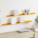vidaXL Lebegő polc 2 pcs Mustár sárga 100 x 9 x 2,5 cm Acél