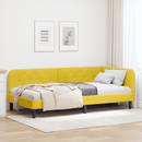 vidaXL Sarokágy keret Sárga 90 x 200 cm Bársony