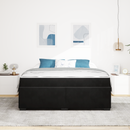 vidaXL Ágykeret matracmal Fekete 180 x 200 cm szövet