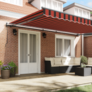 vidaXL Behúzható napellenző narancssárga és barna 500 × 350 cm