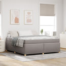 vidaXL Ágykeret matracmal Tópszínű 180 x 200 cm szövet