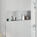 vidaXL Zuhany Niche Ezüst 90 x 30 x 9,5 cm Rozsdamentes acél