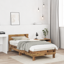 vidaXL Ágykeret támlával Antik Fa 80 x 200 cm Szerelt Fa