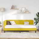 vidaXL Sarokágy keret Sárga 90 x 200 cm Bársony