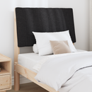 vidaXL Kárpitozott fejtámla Fekete 75 cm Tömör fenyőfa