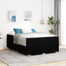 vidaXL Ágykeret matracmal Fekete 160 x 200 cm szövet