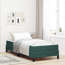 vidaXL Boxrugós ágy matracmal Sötétzöld 80 x 220 cm szövet
