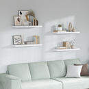 vidaXL Falpolc tárolóval 4 pcs Fehér márvány 90 x 23,5 x 4 cm Faanyag