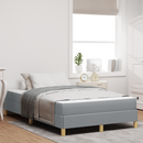 vidaXL Boxrugós ágy matracmal Világosszürke 120 x 190 cm szövet
