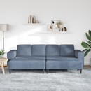 vidaXL Kanapé Kék 250 x 188 x 76 cm Bársonyos szövet