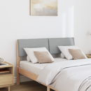 vidaXL Kárpitozott fejtámla Világosszürke 120 cm Tömör fenyőfa