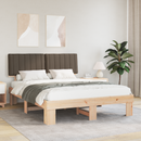 vidaXL Ágykeret Kárpitozott Fejtámlával Tópszínű 160 x 200 cm