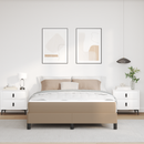 vidaXL Ágykeret matracmal Cappuccino 140 x 200 cm szövet
