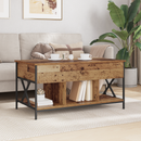 vidaXL Dohányzóasztal Öreg fa 100 x 55 x 48.5 cm Faanyag