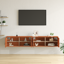 vidaXL Fali Szekrény 2 pcs Faggyú barna 80 x 30 x 30 cm Tömör fenyőfa