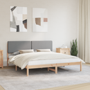 vidaXL Ágykeret Kárpitozott Fejtámlával Világosszürke 180 x 200 cm