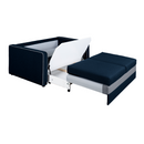 Kinyitható kanapé, világoskék/kék, DADA