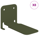 vidaXL Lebegő polc polcokkal 8 pcs Olajzöld 6 x 10,8 x 6,6 cm