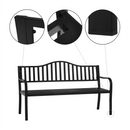 Kerti pad dohányzóasztallal, fekete, DAGNO