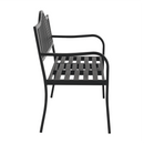 Kerti pad dohányzóasztallal, fekete, DAGNO