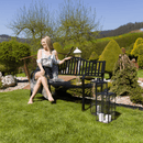 Kerti pad dohányzóasztallal, fekete, DAGNO