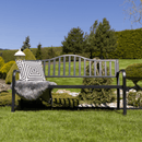 Kerti pad dohányzóasztallal, fekete, DAGNO