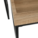 Két darabos dohányzóasztal szett, tölgy/fekete, DAGOR