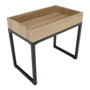 Két darabos dohányzóasztal szett, tölgy/fekete, DAGOR