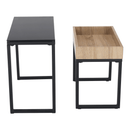 Két darabos dohányzóasztal szett, tölgy/fekete, DAGOR