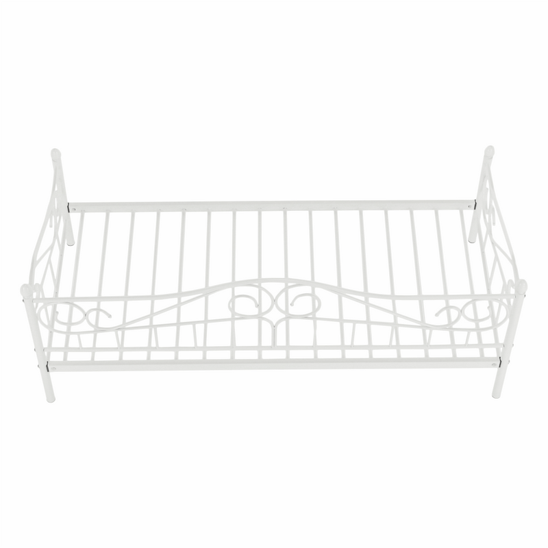 Fém ágy, fehér, 90x200, DAINA