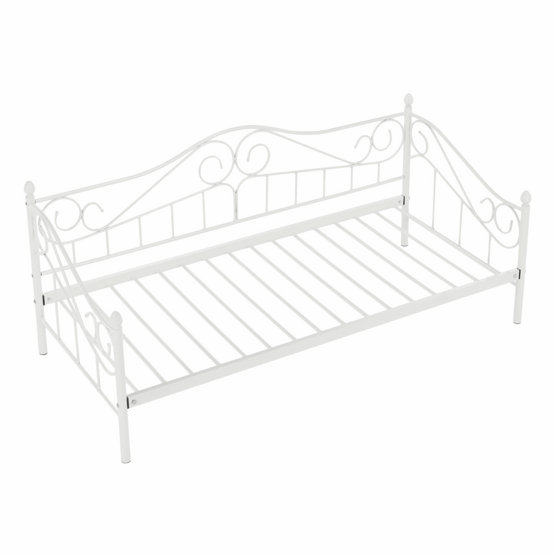 Fém ágy, fehér, 90x200, DAINA