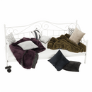 Fém ágy, fehér, 90x200, DAINA