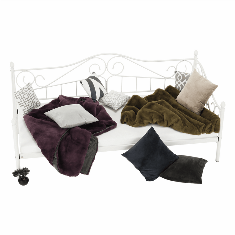 Fém ágy, fehér, 90x200, DAINA