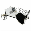 Fém ágy, fekete, 90x200, DAINA